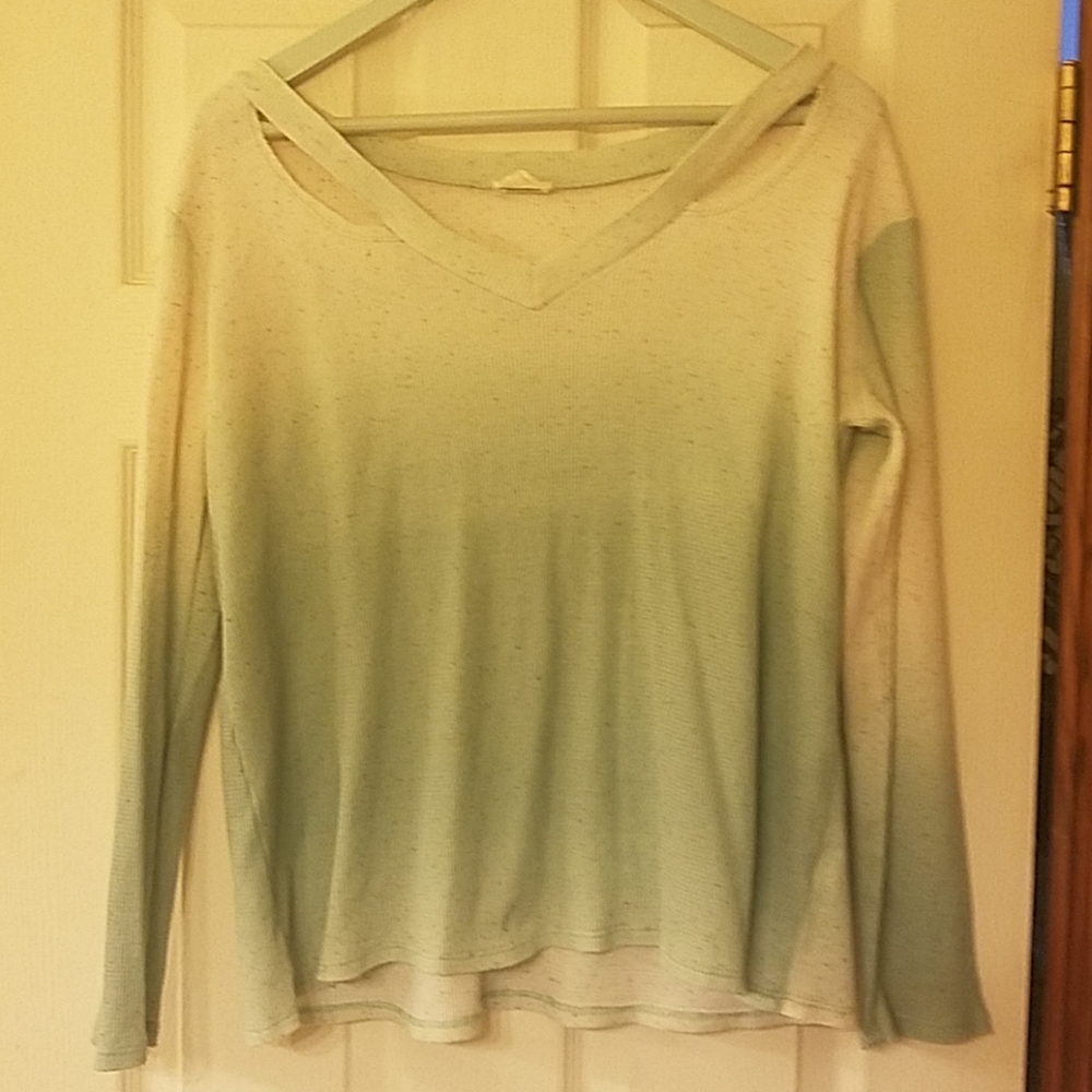 143 Story ombre mint knit top